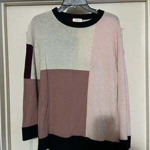 Kate Spade Colorblock Sweater - Pink, Cream, Black